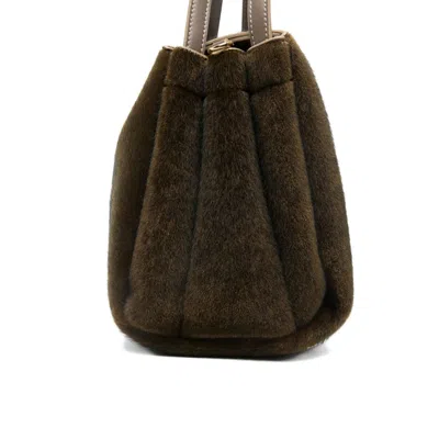 Themoirè Panelled Tote Bag In Brown