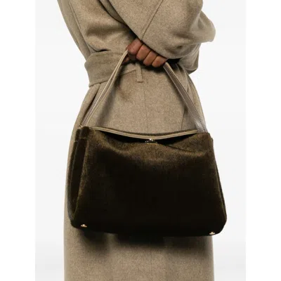Themoirè Panelled Tote Bag In Brown