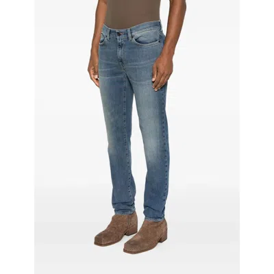 Blk Dnm Button-up Denim Trousers In Blue