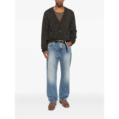 Blk Dnm Button-up Denim Trousers In Blue
