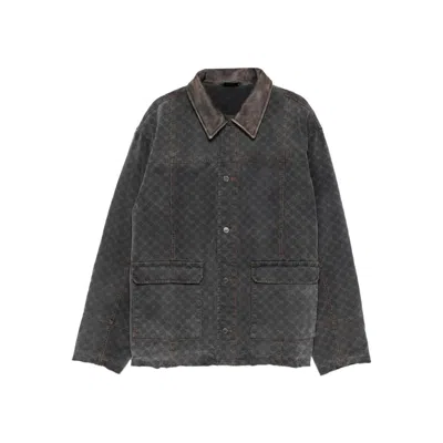 Daily Paper Patterned Pocket Jacket In Gray