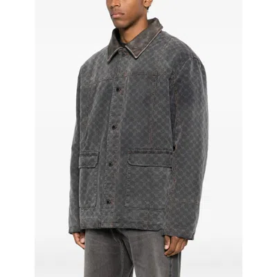 Daily Paper Patterned Pocket Jacket In Gray