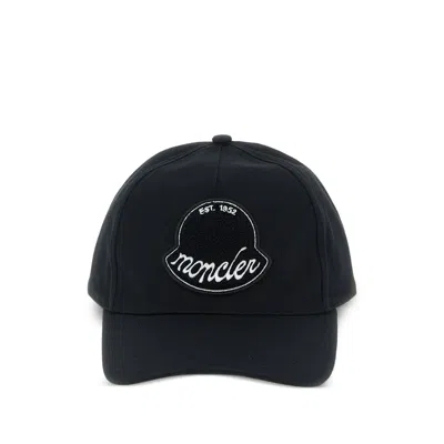 Moncler Logo-patch Adjustable Baseball Cap In Black