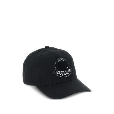 Moncler Logo-patch Adjustable Baseball Cap In Black