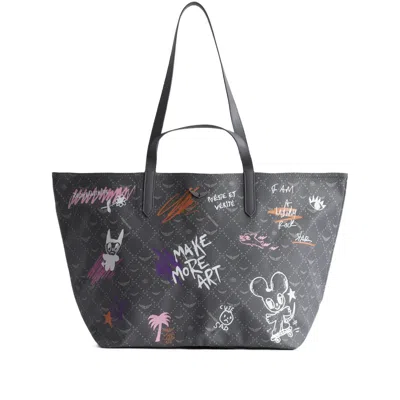 Zadig & Voltaire Womens Road Z Shopper Xl Coated-canvas Tote Bag In Gray