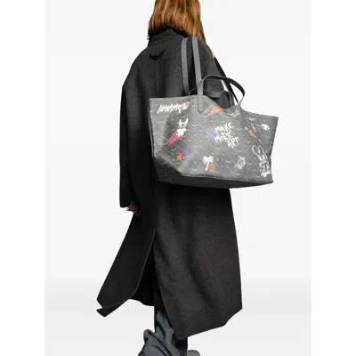 Zadig & Voltaire Womens Road Z Shopper Xl Coated-canvas Tote Bag In Gray