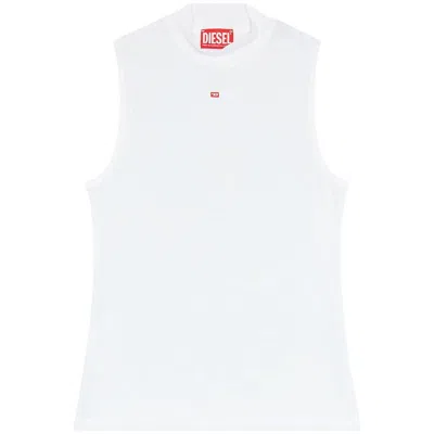 Diesel T-mokky Ribbed Tank Top In White