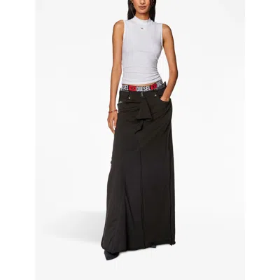 Diesel T-mokky Ribbed Tank Top In White