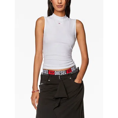 Diesel T-mokky Ribbed Tank Top In White