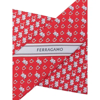 Ferragamo Patterned Tie In Pink