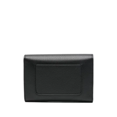 Mulberry Folded Leather Wallet In Black