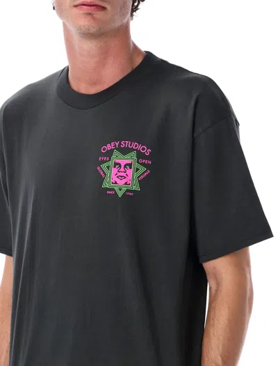 Obey Global Visuals T-shirt In Black