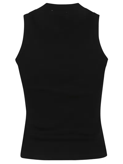 Off-white Off Stamp Rib Round Tank Top In Black