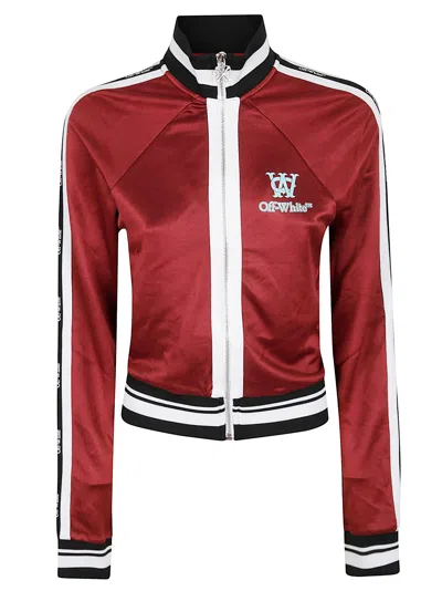 Off-white Serena Track Jacket Contrast Trim In Red