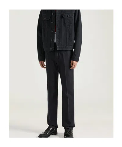 Givenchy Couture Seam Straight Fit Shadow Washed Jeans In Black