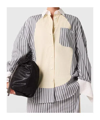 Stella Mccartney Oversized Mixed Stripe Shirt In Multi