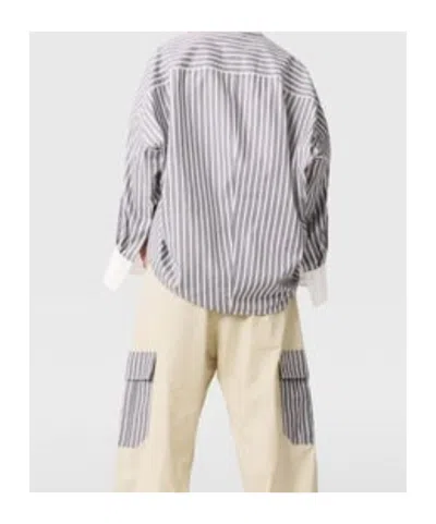 Stella Mccartney Oversized Mixed Stripe Shirt In Multi