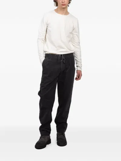 Hannes Roether Drawstring Pleated Trousers In Gray