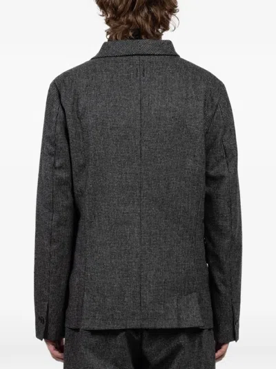 Hannes Roether Collar Pocket Jacket In Gray