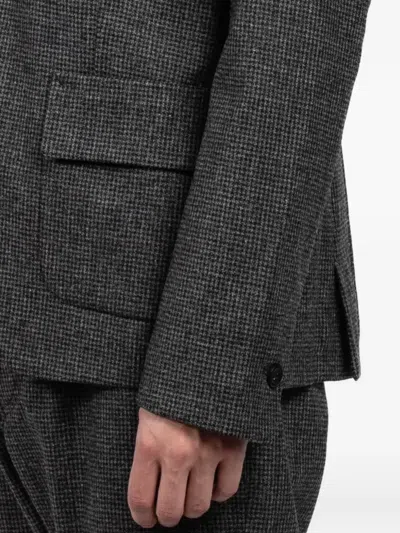 Hannes Roether Collar Pocket Jacket In Gray