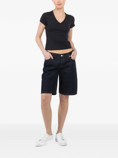 Still Here Pocket Denim Shorts In Blue