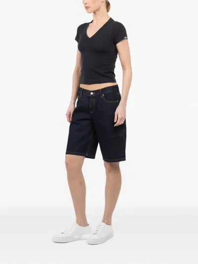 Still Here Pocket Denim Shorts In Blue