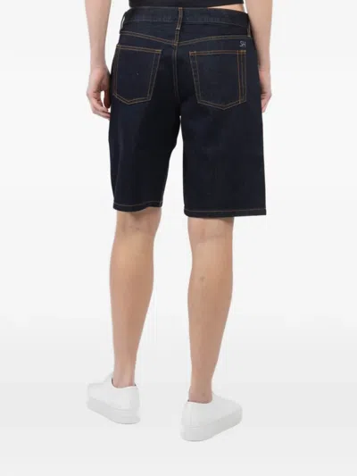 Still Here Pocket Denim Shorts In Blue