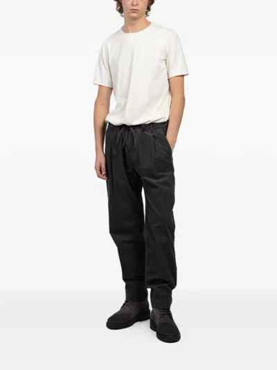 Hannes Roether Drawstring Pleated Trousers In Black
