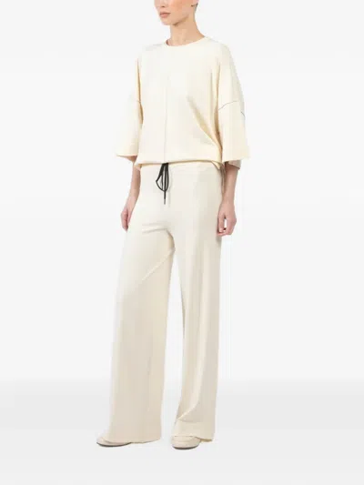 Isabel Benenato Knit Trousers In Neutral
