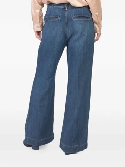 Askk Ny Buttoned Wide-leg Jeans In Blue