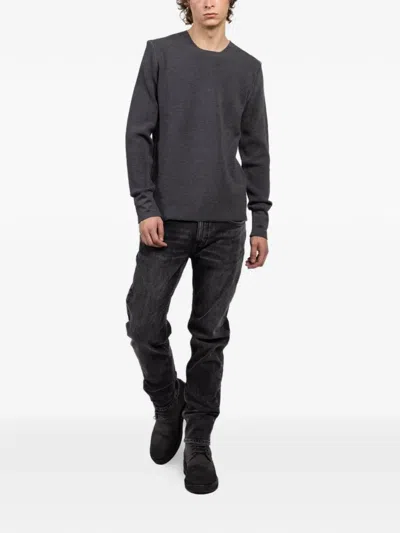 Hannes Roether Structured Sweater In Gray
