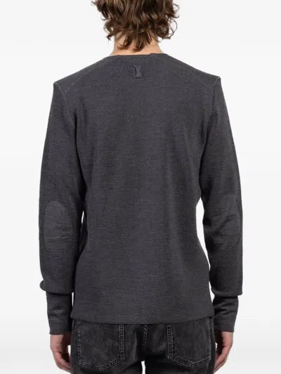 Hannes Roether Structured Sweater In Gray