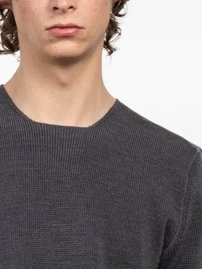 Hannes Roether Structured Sweater In Gray