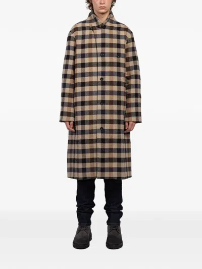 Hannes Roether Checked Single-breasted Coat In Multi