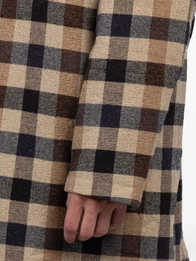 Hannes Roether Checked Single-breasted Coat In Multi