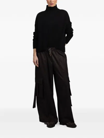 Tensione In Turtleneck Sweater In Black