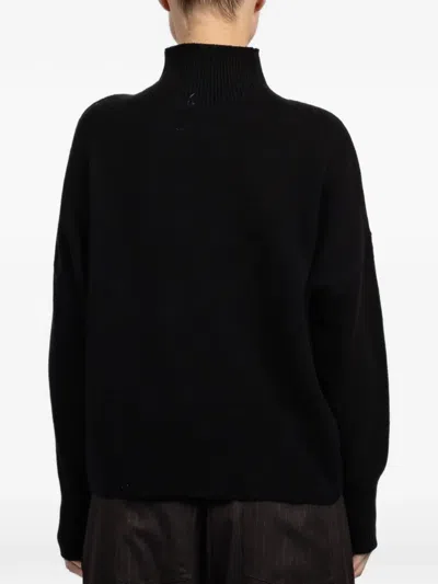 Tensione In Turtleneck Sweater In Black