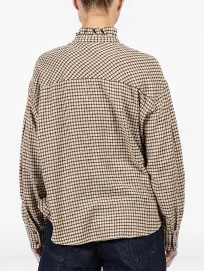 Xirena Jensen Check-pattern Shirt In Gray