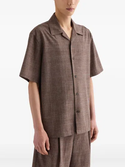 Jil Sander Check-patterned Short-sleeve Shirt In Multi