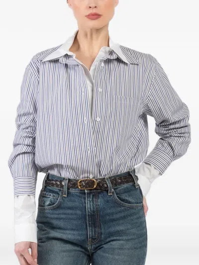 We-ar4 Striped Shirt In Blue