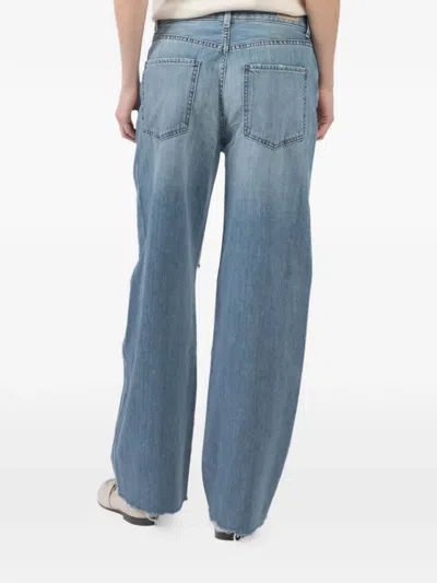 Le Jean Distressed Detail Denim Jeans In Blue