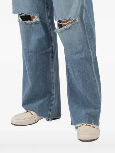 Le Jean Distressed Detail Denim Jeans In Blue