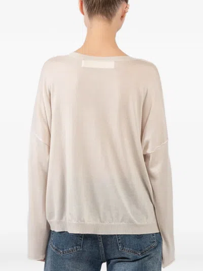 Isabel Benenato Long-sleeves Sweater In Neutral