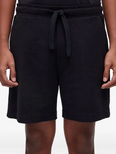 Osklen Basic Ribbed Bermuda Shorts In Black