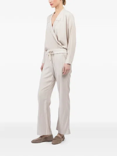 Kristensen Du Nord Drawstring Flared Trousers In Neutral