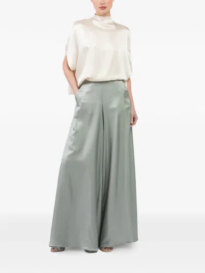 Lapointe Wide-leg Palazzo Pants In Green