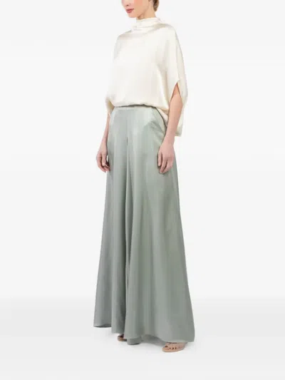 Lapointe Wide-leg Palazzo Pants In Green
