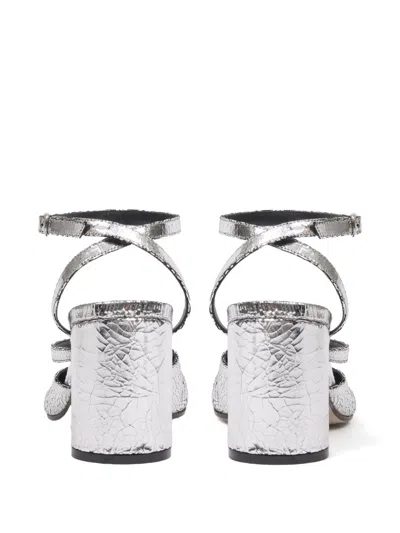 Maison Margiela Tabi Broken Mirror Leather Split-toe Pumps In Metallic