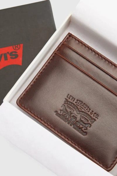 Levi's Leather Card Case In Brown