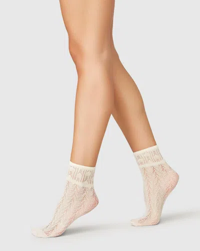 Swedish Stockings Erica Crochet Knit Socks In Neutral